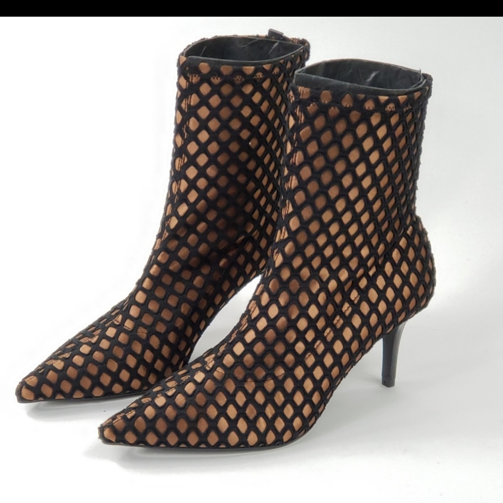 Zara ankle high traulic mesh boots size 6